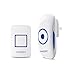 FAMILOVE Smarthome Wireless Doorbell with Receiver Operating Range with 36 Extra Loud Chimes for Home Office , LED Indicator on Push Button Transmitter (WHITE 1 Button and 1 Plugin Receiver)