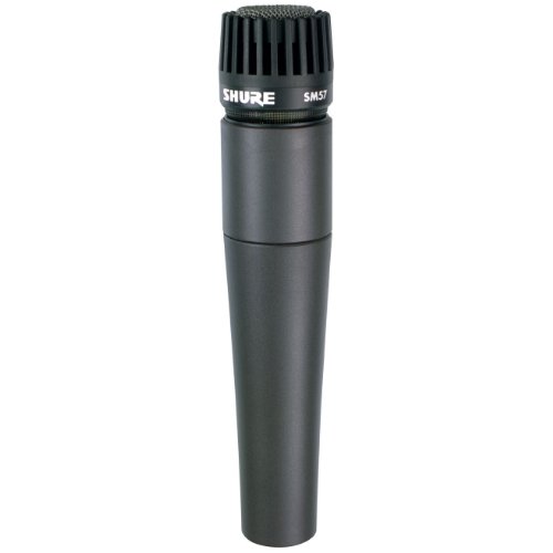 Shure SM57 Dynamic Microphone – Wired Cardioid XLR Instrument Handheld Mic for Guitar Amplifiers, Snare Drum, Percussion, Live Sound & Studio Recording, Black
