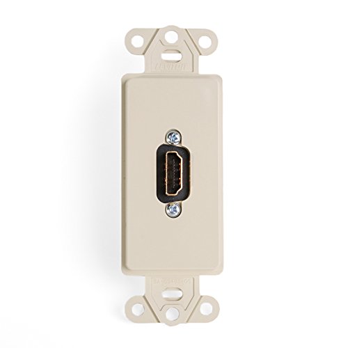 Leviton 41647-I HDMI Feedthrough Decora Insert, Ivory