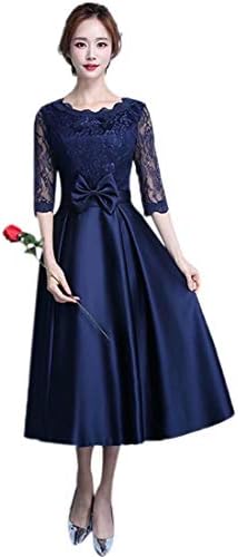 Yeenoke パーティードレス ミモレ丈 結婚式 お呼ばれ レース切替 ワンピース 二次会 ロング丈 大きいサイズも対応 演奏会 披露宴 謝恩会 Ol 通勤