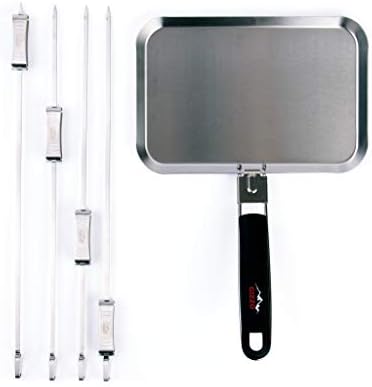 Gizzo Grill BBQ Pan & 4 Sliding Barbecue Skewers