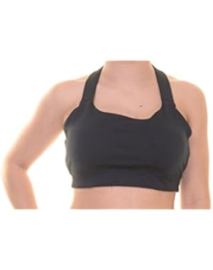 Jessica Simpson Junior Women The Warm Up T-Back Sports Bra, Jet Black