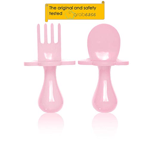 image for Elli&Nooli grabease First Self Feeding Utensil Set of Spoon and Fork f