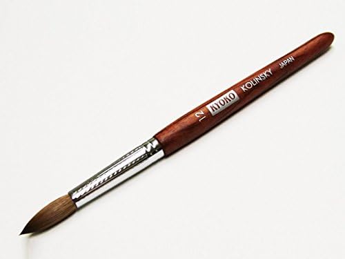 Kyoko Finest 100% Pure Kolinsky Nail Art Brush with Original Wood Handle Size 12