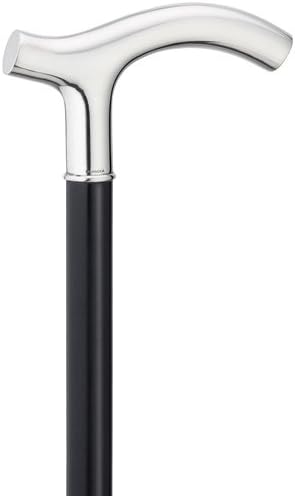 Men Handsome Cane Black Maple Shaft With Alpacca Handle -Affordable Gift! Item #DHAR-9012500