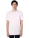 American Apparel Men Fine Jersey Crewneck Pocket T-Shirt