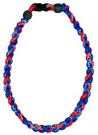 Titanium Ionic Braided Necklace - Royal Blue/Red