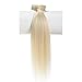 Emosa 7Pcs 70g 100% Real Full Head Remy Human Hair Clip In Extensions #60 Platinum Blonde Silky Soft