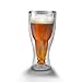 Lily's Home Upside Down Double Wall Beer Glass, Insulated and Ideal for Beer or Other Cold Beverages (12 oz. Each, Single)