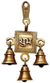 Decorative Brass-Bronze Hanging Subh Single Step Bell by Handecor