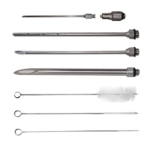 SpitJack Magnum Meat Injector Gun with 4 Needles. Food Flavor Injection