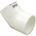 Spears 417 Series PVC Pipe Fitting, 45 Degree Elbow, Schedule 40, 2" Socket
