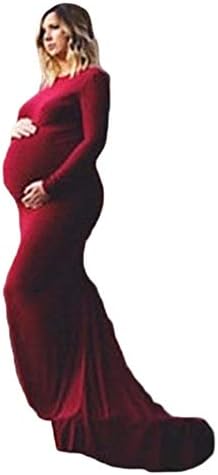 Laisla fashion Ladies Pregnant Long Sleeve Photography Long Dress Clásico Pregnant Photography Tools Photoshoot Maternity Party Dress Girl