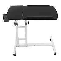 MOGOV Household Mobile Folding Computer DeskCan Be Lifted Portable Notebook Reading Desk (17.32inch×15.75inch, Black)
