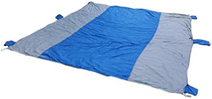 Beach Blanket Sand Proof 100% Nylon 9’ x 10’ +5 Weightable Pockets +4 attachment loops +4 metal stakes and Compression Sack Picnic Blankets Ripstop Nylon Water Repelling Heat resistant