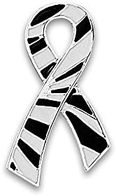 Large Zebra Print Ribbon Flat Pin (Retail)