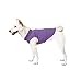 Gooby Fleece Vest Dog Sweater - Lavender, Large - Warm Pullover Fleece Dog Jacket with O-Ring Leash for Small to Medium Dogs