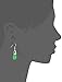 Amazon Collection Rhodium-Plated Sterling Silver Green Jade Teardrop Earrings