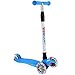 BELEEV Scooters for Kids 3 Wheel Kick Scooter for Toddlers Girls Boys, 4 Adjustable Height, Lean to Steer, Light up Wheels, Extra-Wide Deck, Easy to Assemble for Children Ages 3-12 (Blue Black)