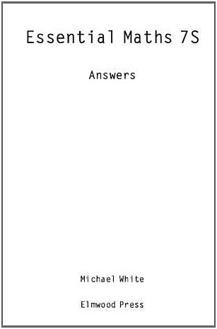 Essential Maths 7s Answers: Answers Bk. 7S