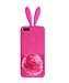 Newstore Cute Lovely Hot Pink Bunny Rabbit Silicone Soft Case Cover Skin for Apple iPhone 5/5S with Furry Tail