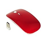 TopCase Red USB Optical Wireless Mouse for Macbook (pro , air) and All Laptop + TopCase Mouse Pad