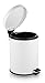 BINO Stainless Steel 1.3 Gallon / 5 Liter Round Step Trash Can, Matte White