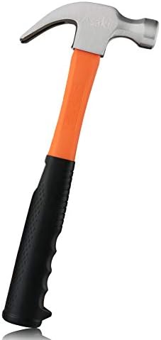 Claw Hammer 16oz Straight Rip Nail Claw with Shock Reduction Grip Handle for Repair Men, Contractors and Automotive Mechanics (16oz)