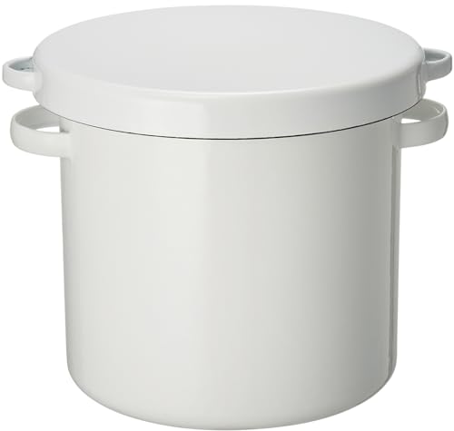 野田琺瑯(Nodahoro) 保存容器 ラウンドストッカー 21cm シール蓋付き ホーロー 味噌 米 梅干し ぬか漬け ぬか床 日本製 WRS-21