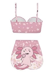 Howilath Women's Sexy Halter Bikini Pink Cartoon