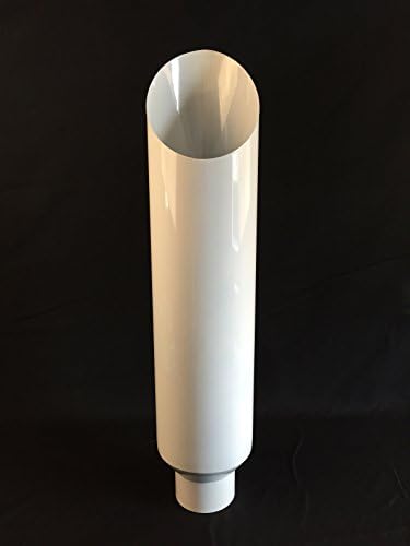 5" Inlet 8" Outlet 36" Long Angle Powder Coat White Diesel Performance Exhaust Stack Miter Cut