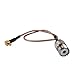 DHT Electronics 2PCS RF coaxial Cable UHF Female SO239 to MCX Male Right Angle Connector RG316 20CM