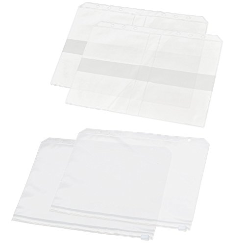 Cosmos ® 2 PCS Business Credit Card Holders & 2 PCS Ziplock Storage Pouch (A5)