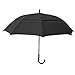 Becko Auto Open Umbrella Long Umbrella with Double Canopy, Durable and Strong Enough for the Fierce Wind and Heavy Rain, Classic Style with Bent Handle, Unisex Umbrella - Black