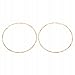 Hypoallergenic Extra Large Flattened Round Metal Hoop Earrings 2 PAIRS