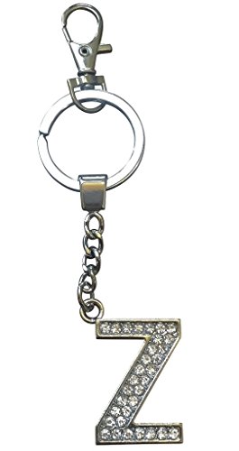 Rhinestone Bling Alphabet Letter Key-chains Handbag Charms
