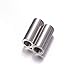 DanLingJewelry 10 pcs 304 Stainless Steel Clasps Leather Cord End Caps for Bracelet Necklace Making 5mm Hole