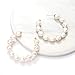 BVGA Hoop Earrings for Women Ivory Acrylic Pearl Hoop Earrings Lightweight Ear Drop Dangles (Ivory)
