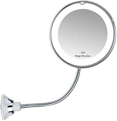 Gooseneck Magnifying Mirror With Light 10x Magnification Bathroom Vanity Mirror Compact Travel Mirror With Strong Suction Cup Amazon Com Au Beauty