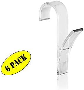 Towel Rail Hooks  - Set of 6pcs. EASY INSTALL!  Strong, Discreet, NO TOOLS REQUIRED! Practical Universal Radiator Towel Holder for Bathroom and Kitchen (Clear)
