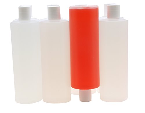 16 Ounce Squeeze Bottles with Disc Top Flip Cap, 8 Pack of Empty Plastic Containers for Shampoo, Soap, Lotion, Body Wash and More that are Durable, Portable, Reusable and Leak Proof