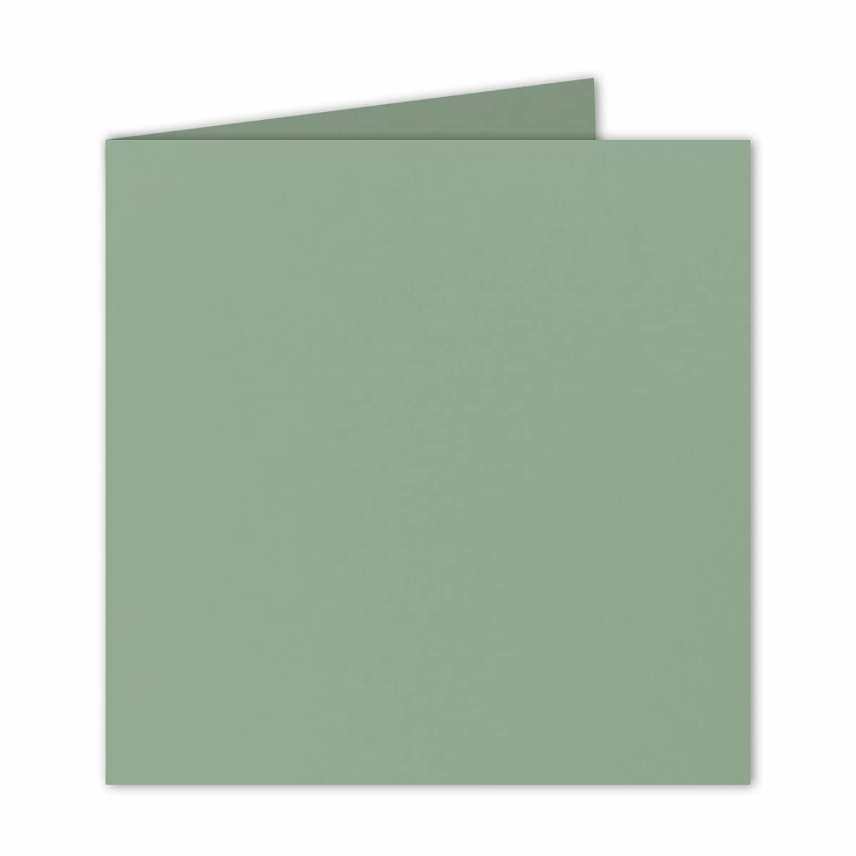 Square folding cards 15 x 15 cm - Eucalyptus (Green) - 25 pieces - dimensionally stable - suitable for printers - for greeting cards, invitations & more