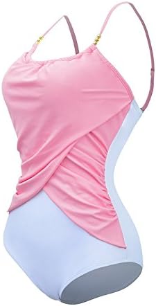 Mejoke 2017 Women Retro One Piece Monokini Bikini Swimsuit Swimwear PinkSmall hot sale