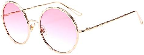 Thenxin Retro Round Mirrored Sunglasses Vintage Reflective Glass Lenses Eyewear for Men Women