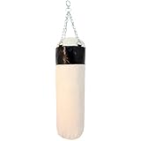 Life gears Black Canvas Punching Bag with Chains