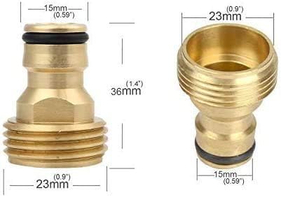 Hydrogarden 2pc Brass Hose Connector Hose End Quick Connect Fitting 1/2" Hose Pipe Quick Connector for Gardening Home Watering,Car Washing - Image 5