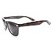 zeroUV Classic Eyewear 80's Retro Large Horn Rimmed Style Sunglasses (Tortoise/Smoke)