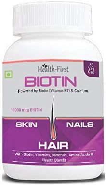 Health first Biotin Maximum Strength in market 60 Veg Capsule 10,000 mcg (60)