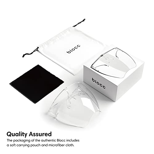 Blocc Face Shield Clear Plastic Safety Face Shield Protection Full