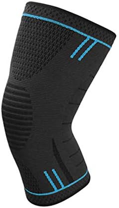 1PCS Compression Knee Brace Sleeve Support Running Gym Sports Joint Pain Relief Basketball Safety,Blue,XL